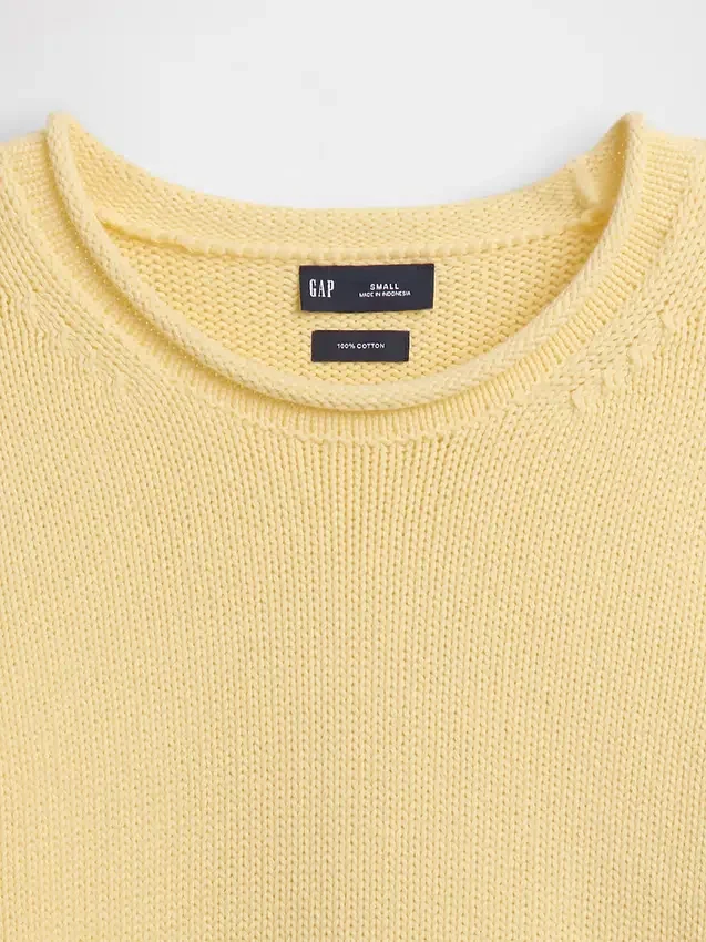 Rollkragen-Pullover aus 100 % Baumwolle