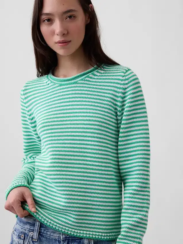 Rollkragen-Pullover aus 100 % Baumwolle