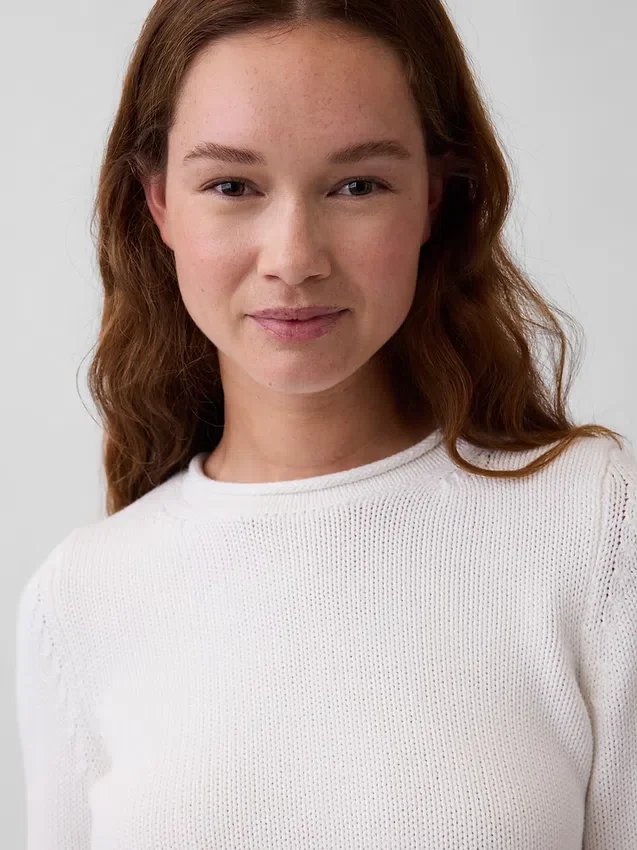 Rollkragen-Pullover aus 100 % Baumwolle