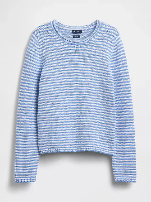Rollkragen-Pullover aus 100 % Baumwolle