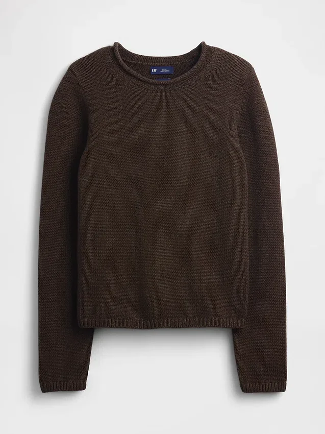 Rollkragen-Pullover aus 100 % Baumwolle