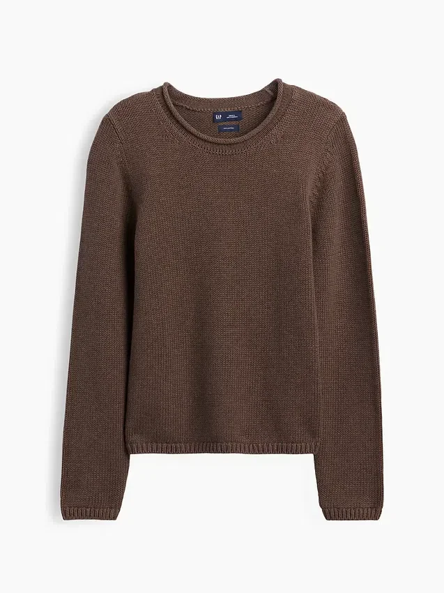 Rollkragen-Pullover aus 100 % Baumwolle
