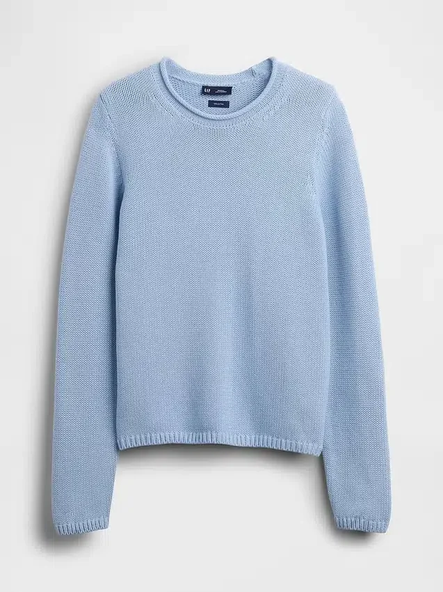 Rollkragen-Pullover aus 100 % Baumwolle