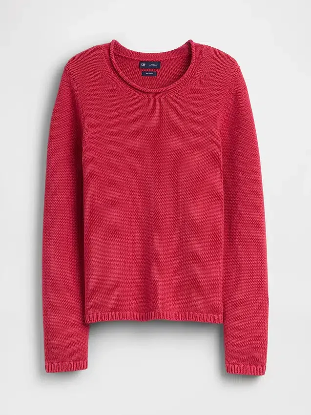 Rollkragen-Pullover aus 100 % Baumwolle