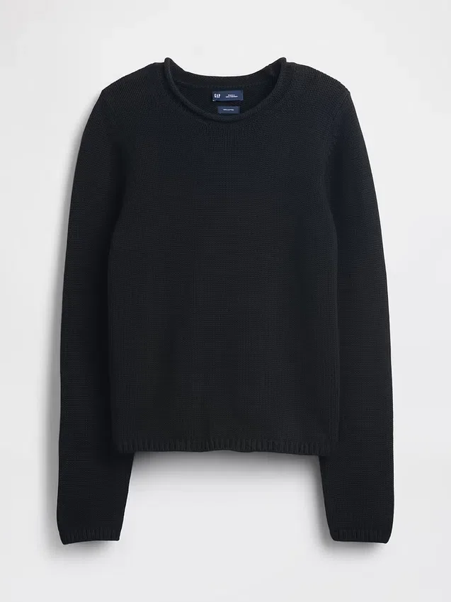 Rollkragen-Pullover aus 100 % Baumwolle
