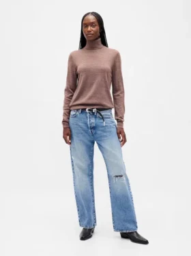 Rollkragenpullover aus 100 % Merinowolle