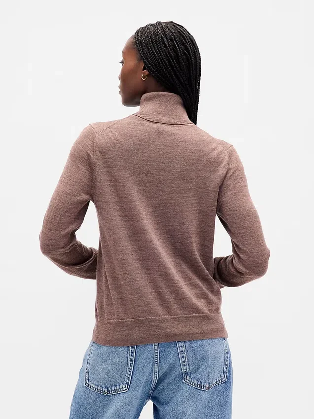 Rollkragenpullover aus 100 % Merinowolle