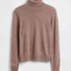 Rollkragenpullover aus 100 % Merinowolle