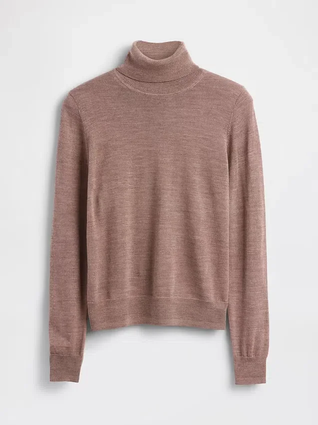 Rollkragenpullover aus 100 % Merinowolle