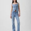 Sailor-Jeans mit niedriger Leibhöhe, lang und schmal geschnitten