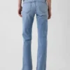 Sailor-Jeans mit niedriger Leibhöhe, lang und schmal geschnitten