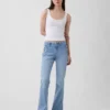 Sailor-Jeans mit niedriger Leibhöhe, lang und schmal geschnitten