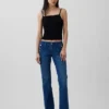 Sailor-Jeans mit niedriger Leibhöhe, lang und schmal geschnitten