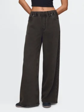 Schwere, locker sitzende Sweatpant-Jeans