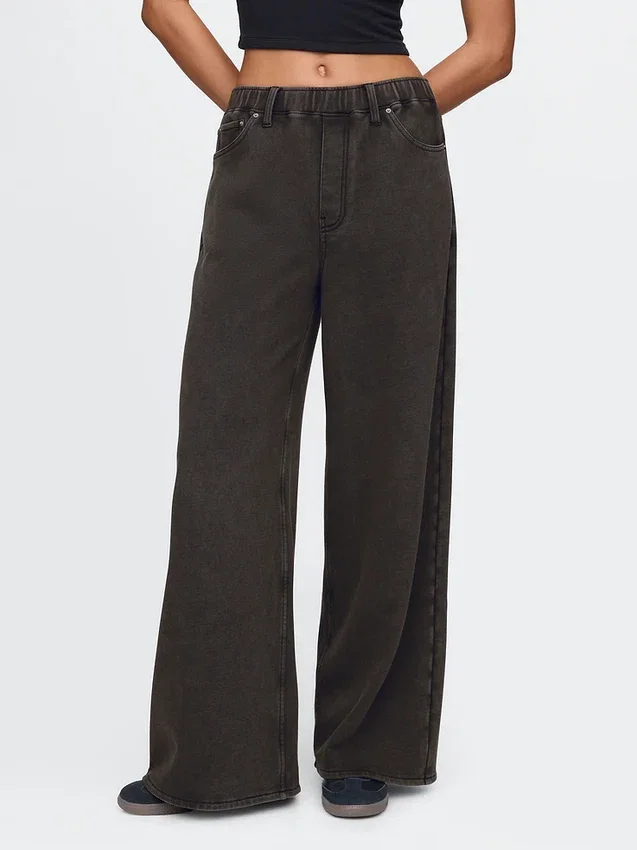 Schwere, locker sitzende Sweatpant-Jeans