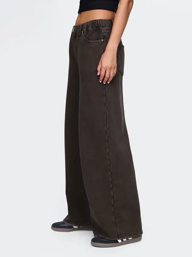 Schwere, locker sitzende Sweatpant-Jeans