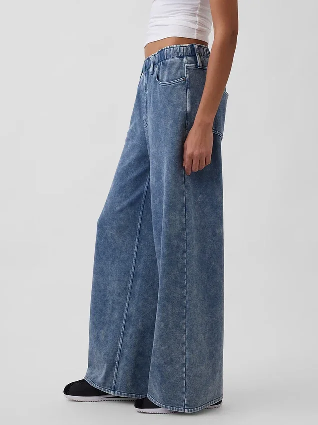 Schwere, locker sitzende Sweatpant-Jeans