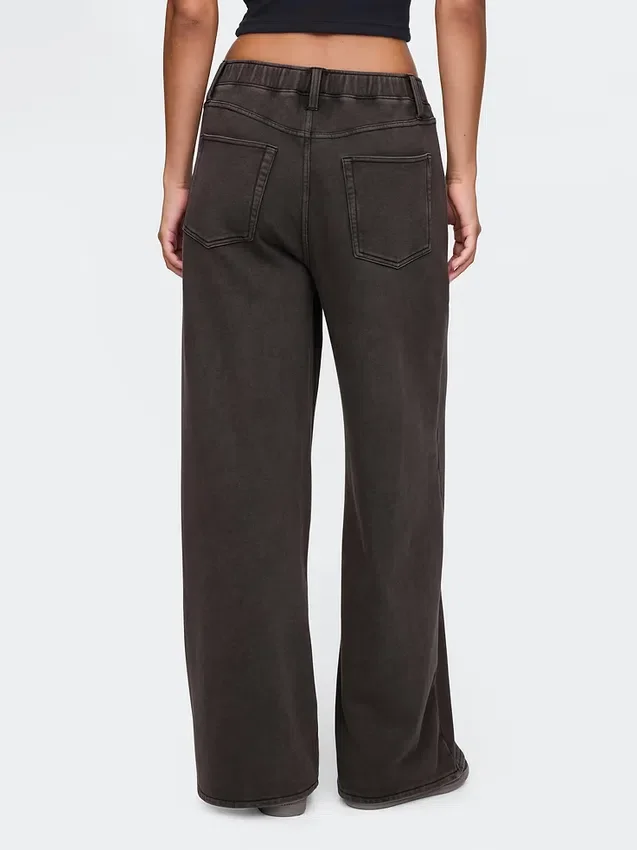 Schwere, locker sitzende Sweatpant-Jeans