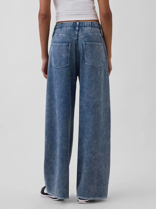 Schwere, locker sitzende Sweatpant-Jeans