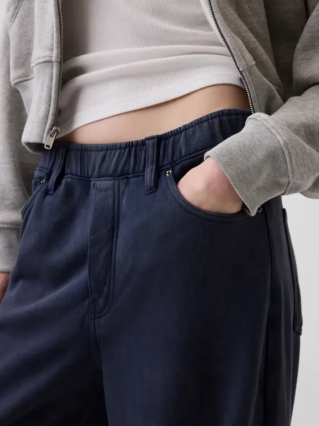 Schwere, locker sitzende Sweatpant-Jeans