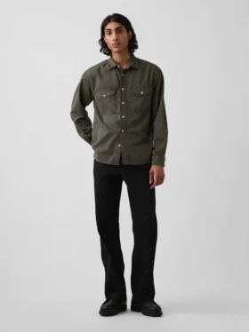Schwere Twill-Khakihose im 90er-Jahre-Stil mit lockerer Passform