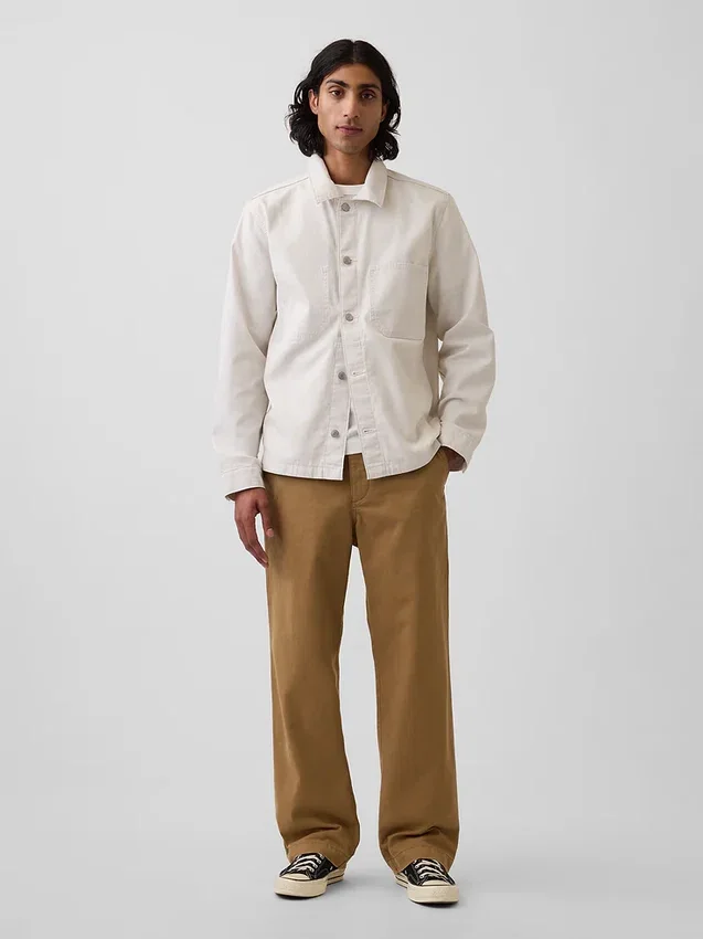Schwere Twill-Khakihose im 90er-Jahre-Stil mit lockerer Passform