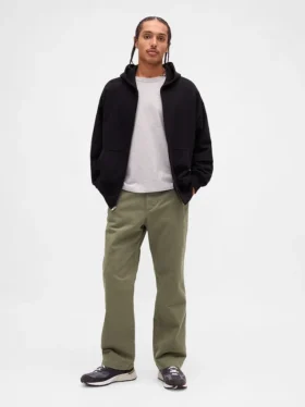 Schwere Twill-Khakihose im 90er-Jahre-Stil mit lockerer Passform