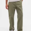 Schwere Twill-Khakihose im 90er-Jahre-Stil mit lockerer Passform