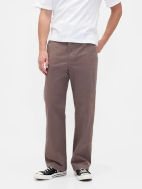 Schwere Twill-Khakihose im 90er-Jahre-Stil mit lockerer Passform