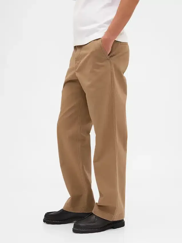 Schwere Twill-Khakihose im 90er-Jahre-Stil mit lockerer Passform