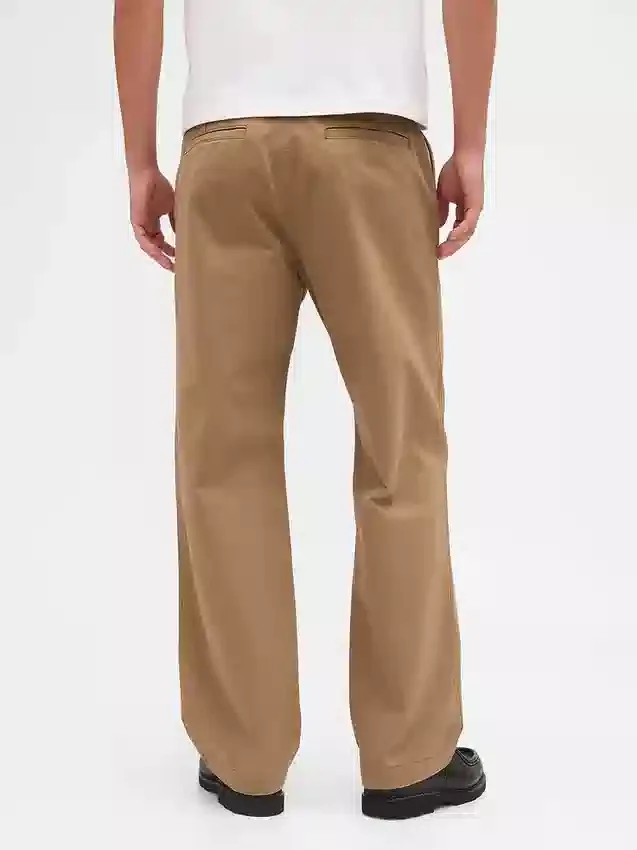 Schwere Twill-Khakihose im 90er-Jahre-Stil mit lockerer Passform