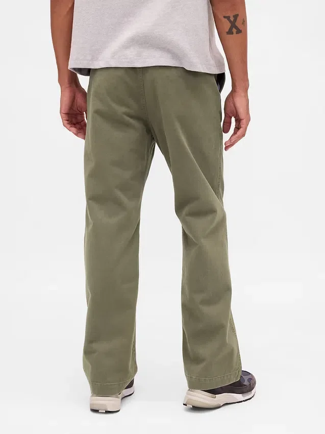 Schwere Twill-Khakihose im 90er-Jahre-Stil mit lockerer Passform