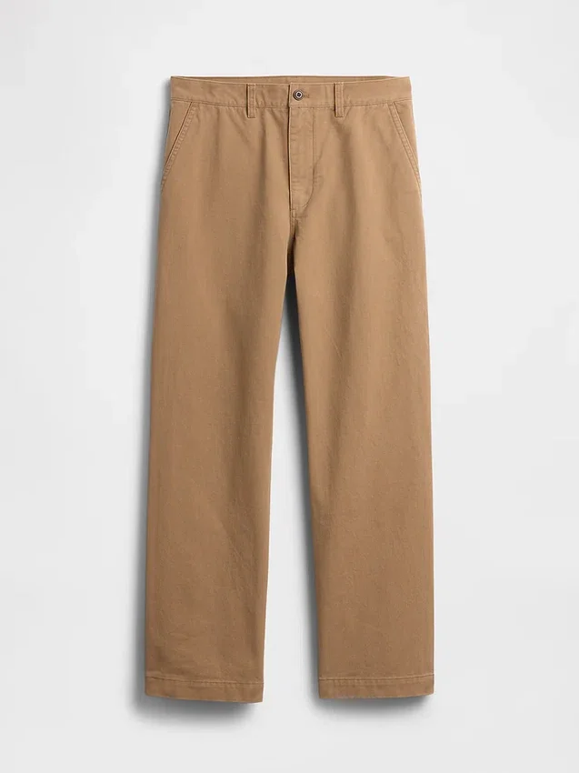 Schwere Twill-Khakihose im 90er-Jahre-Stil mit lockerer Passform