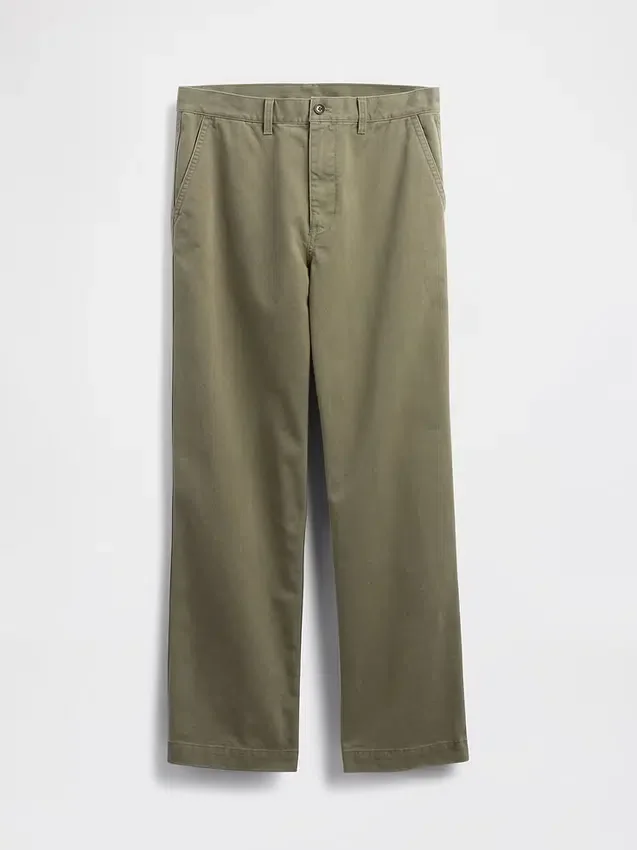 Schwere Twill-Khakihose im 90er-Jahre-Stil mit lockerer Passform