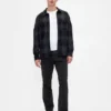 Schwere Twill-Khakihose in lockerer, gerader Passform