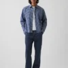 Schwere Twill-Khakihose in lockerer, gerader Passform