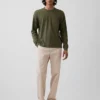 Schwere Twill-Khakihose in lockerer, gerader Passform