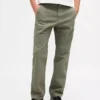 Schwere Twill-Khakihose in lockerer, gerader Passform