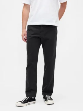 Schwere Twill-Khakihose in lockerer, gerader Passform