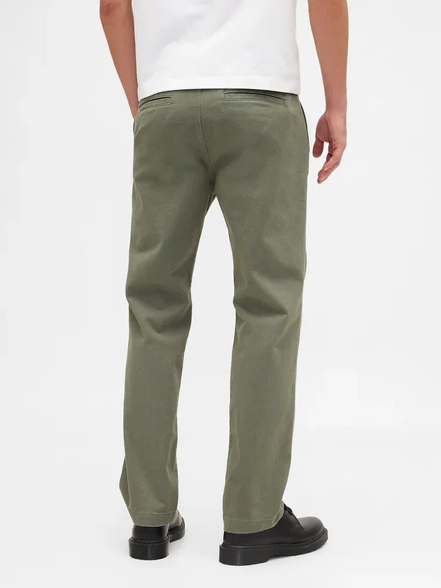 Schwere Twill-Khakihose in lockerer, gerader Passform