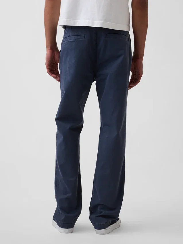 Schwere Twill-Khakihose in lockerer, gerader Passform
