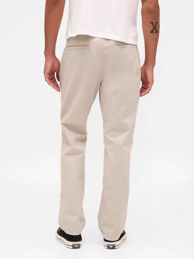 Schwere Twill-Khakihose in lockerer, gerader Passform