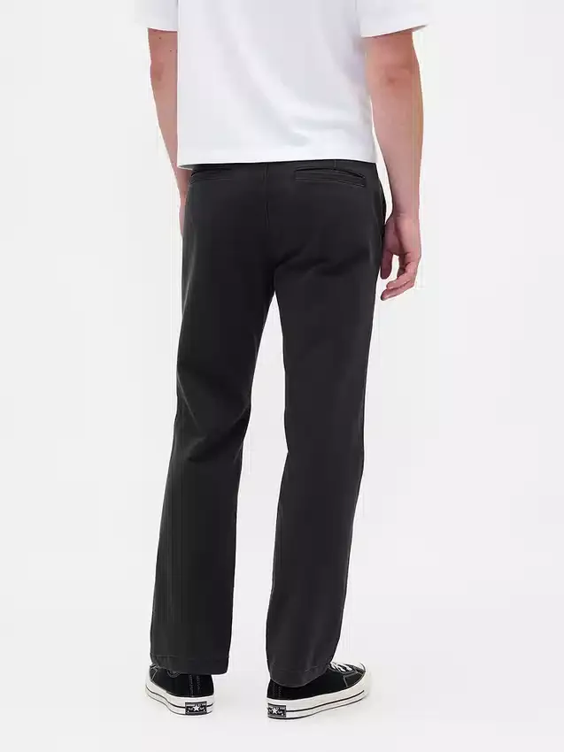 Schwere Twill-Khakihose in lockerer, gerader Passform