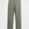 Schwere Twill-Khakihose in lockerer, gerader Passform