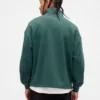 Schwerer, übergroßer Pullover mit Logo und Viertelreißverschluss