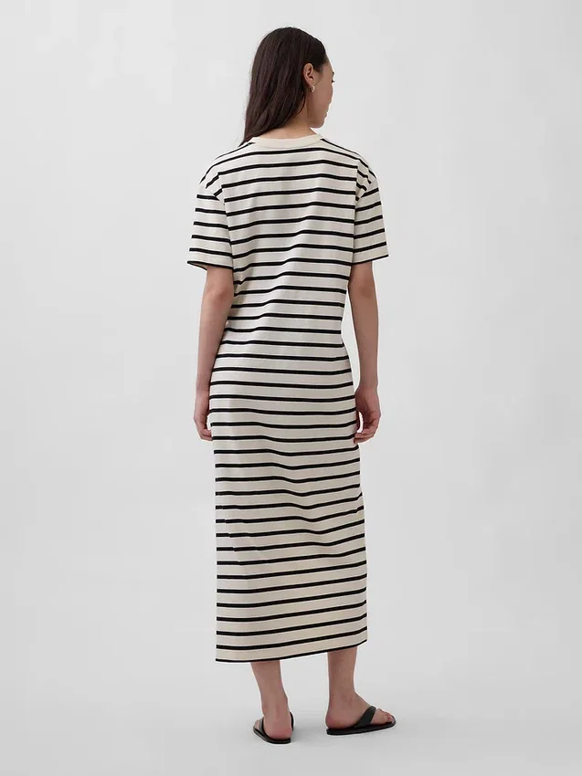 Schweres, übergroßes Maxi-T-Shirt-Kleid