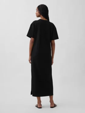 Schweres, übergroßes Maxi-T-Shirt-Kleid