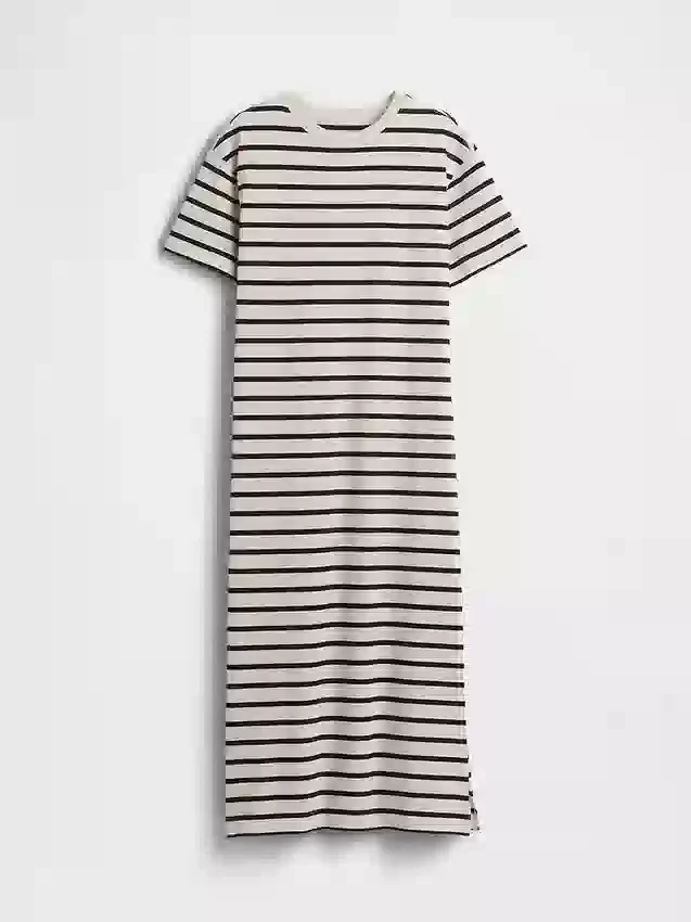 Schweres, übergroßes Maxi-T-Shirt-Kleid