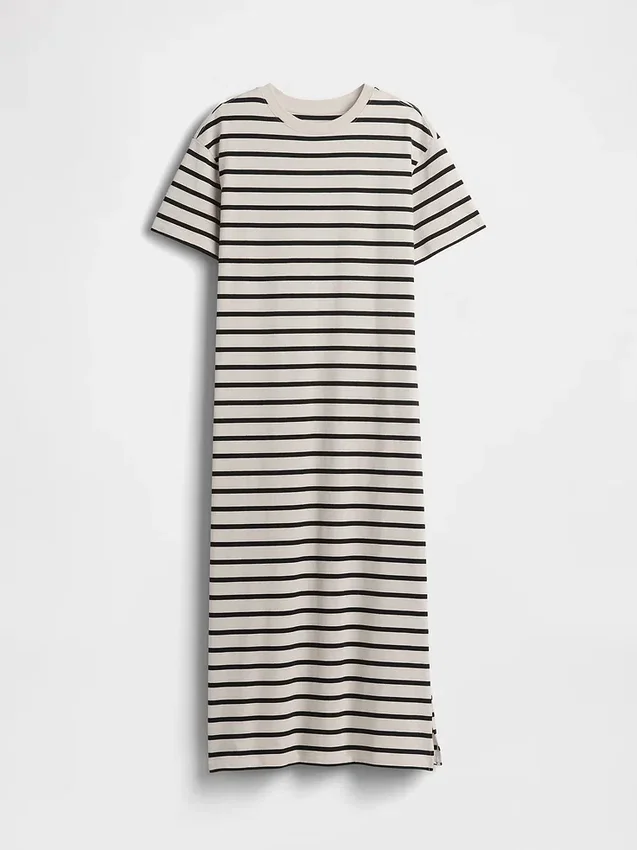 Schweres, übergroßes Maxi-T-Shirt-Kleid
