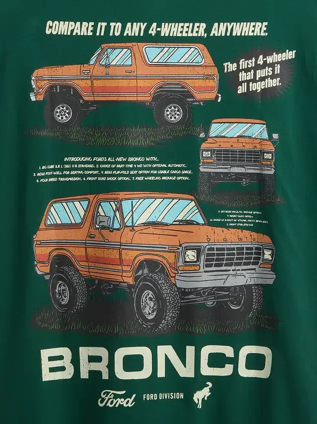 Schweres Ford-Crop-T-Shirt mit Aufdruck